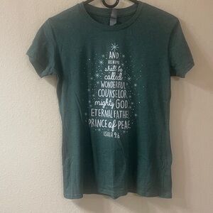 Green Christmas T-Shirt with Isaiah 9:6